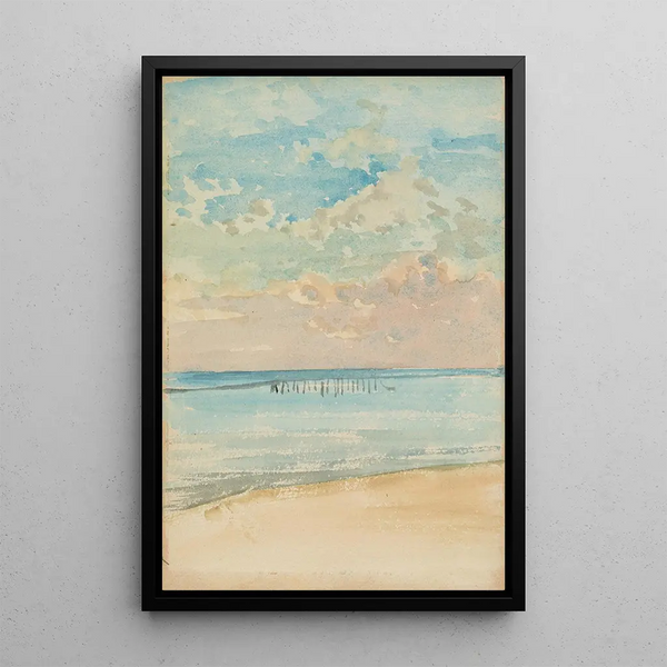 Southend Sunset - James Abbott McNeill Whistler — framed artwork on a wall