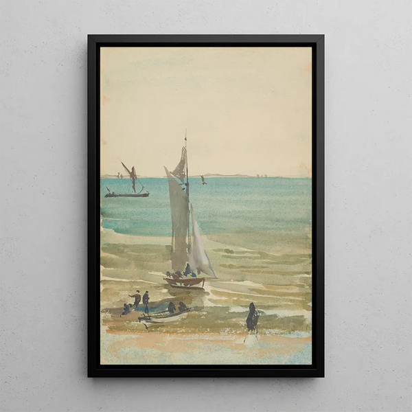 Southend Le yacht de plaisance - James Abbott McNeill Whistler — framed artwork on a wall