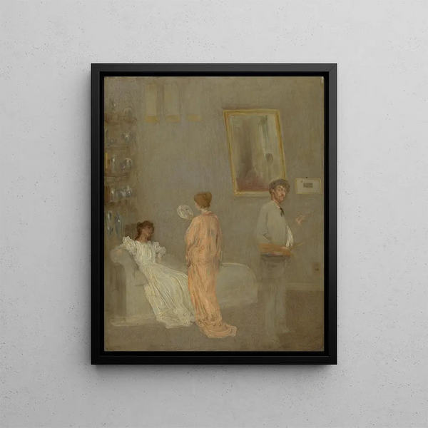 L'artiste dans son atelier - James Abbott McNeill Whistler — framed artwork on a wall