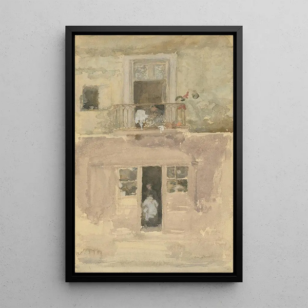 The Balcony - James Abbott McNeill Whistler — framed artwork on a wall