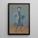 The Girl in Blue - James Abbott McNeill Whistler — framed artwork on a wall