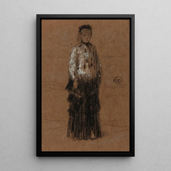 The ermine coat - James Abbott McNeill Whistler — framed artwork on a wall