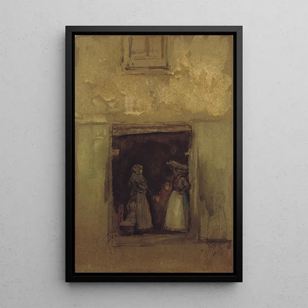 Les Commères - James Abbott McNeill Whistler — framed artwork on a wall