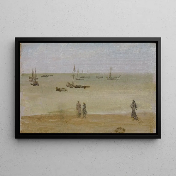 The Shore - James Abbott McNeill Whistler — framed artwork on a wall