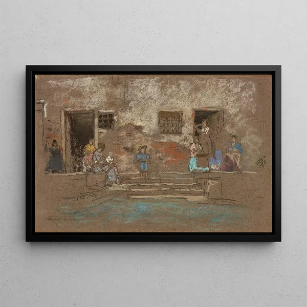 Les marches - James Abbott McNeill Whistler — framed artwork on a wall