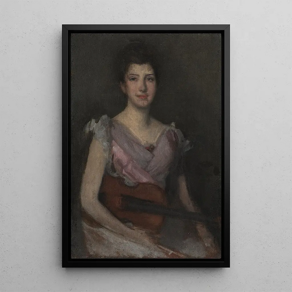 The Violin Player - James Abbott McNeill Whistler — framed artwork on a wall