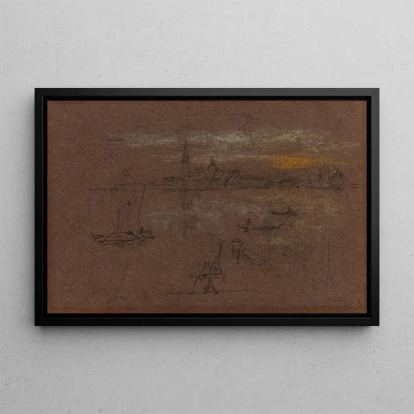 Venice Painting - James Abbott McNeill Whistler — framed artwork on a wall