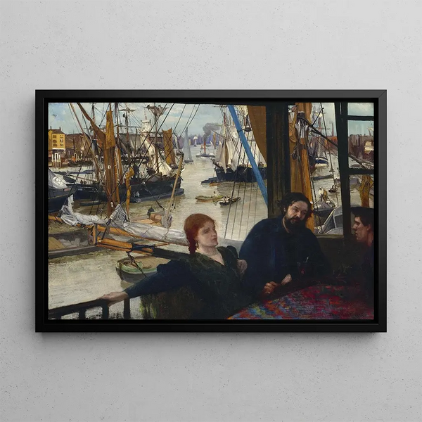 Wapping Painting - James Abbott McNeill Whistler — framed artwork on a wall