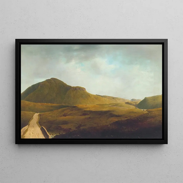 a mountain road in Mayo - James Arthur O'Connor — framed artwork on a wall