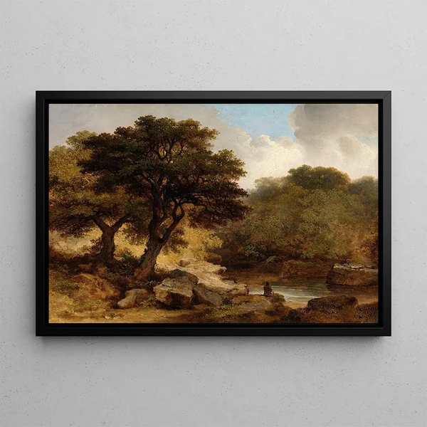 View of the Dargle Valley - James Arthur O'Connor — framed artwork on a wall