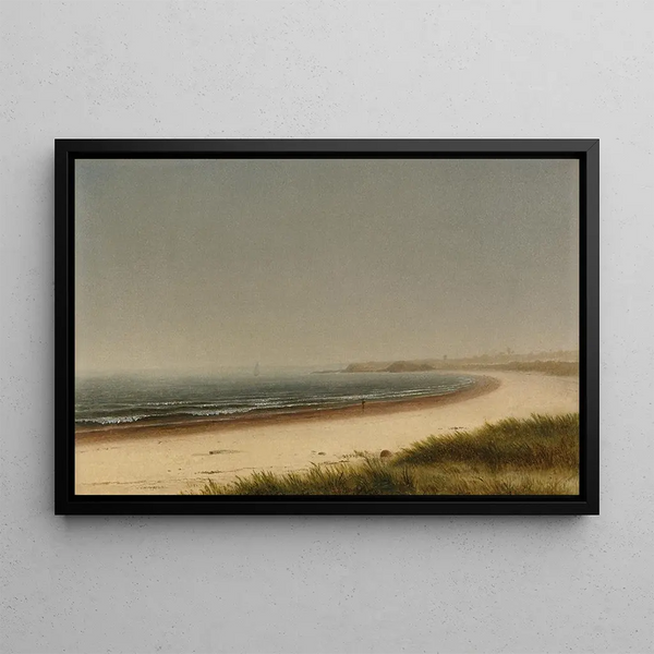 Beach scene at Newport - James Augustus Suydam — framed artwork on a wall