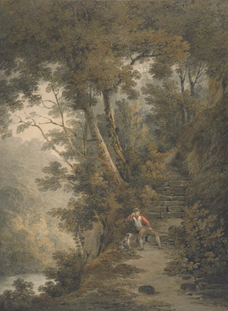 James Bourne - A scene in the woods at Bolton Abbey Yorkshire.webp