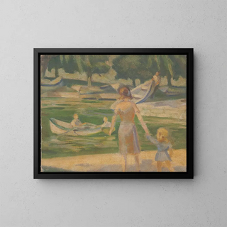 Livery of boat at Brookside Park - James C. Kulhanek — framed artwork on a wall