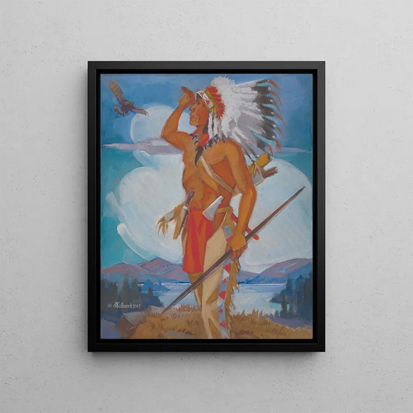 Eagle of the Chief Hunter - James C. Kulhanek — framed artwork on a wall