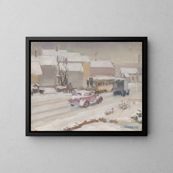 Route Fulton, Cleveland, Ohio - James C. Kulhanek — framed artwork on a wall