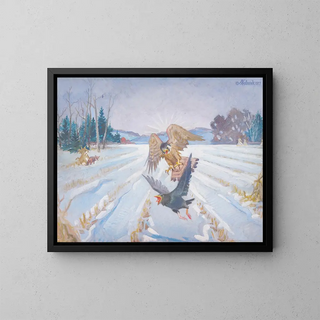 Carrière de faucons crécerelles - James C. Kulhanek — framed artwork on a wall