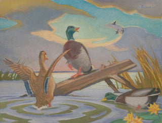 Marais migrateurs painting - James C. Kulhanek — artwork view