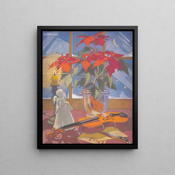 Christmas Painting - James C. Kulhanek — framed artwork on a wall