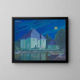 Reflection in Normandy - James C. Kulhanek — framed artwork on a wall