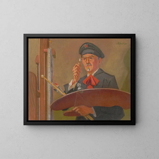 Autoportrait Painting - James C. Kulhanek — framed artwork on a wall