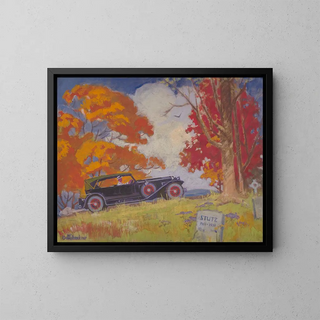 Last Race of Stutz - James C. Kulhanek — framed artwork on a wall