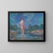 La Dame en train de patauger - James C. Kulhanek — framed artwork on a wall