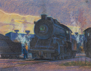 Crepuscule de la vapeur au dépôt de Lindale - James C. Kulhanek — artwork view