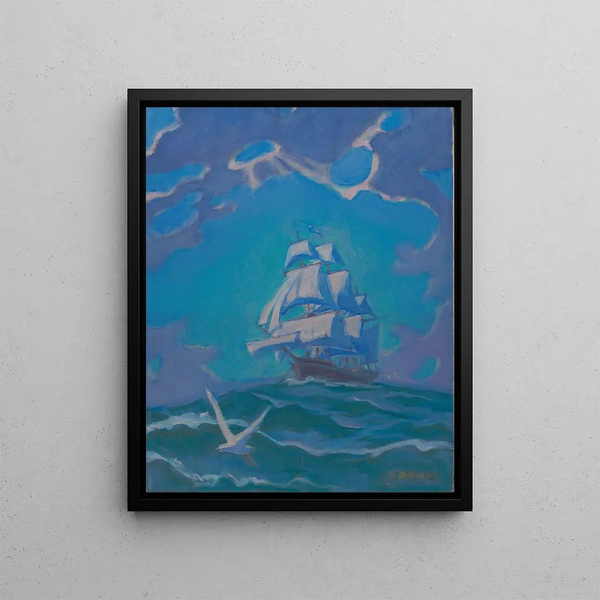 All sails set - James C. Kulhanek — framed artwork on a wall
