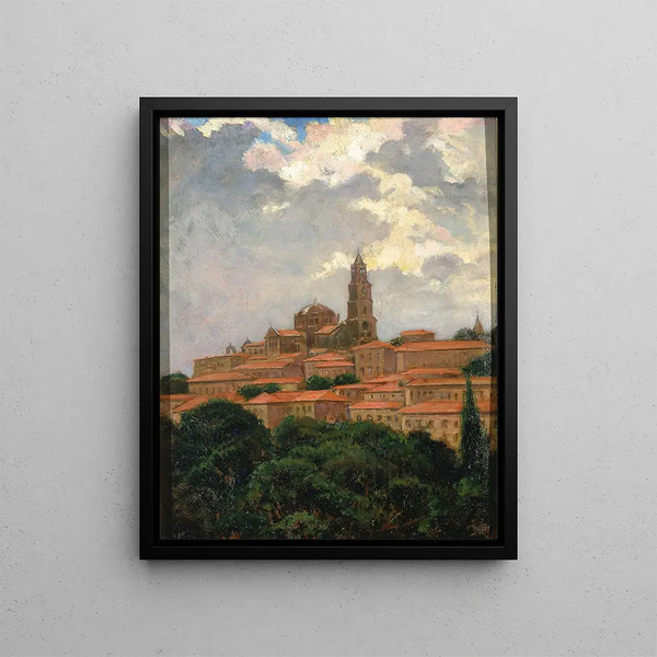 Cathedral of Le Puy - James Carroll Beckwith — framed artwork on a wall