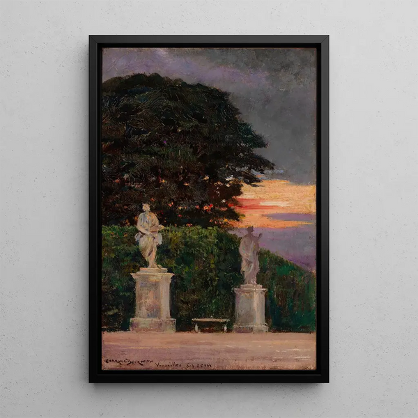 Corner of the Terrace, Versailles - James Carroll Beckwith — framed artwork on a wall