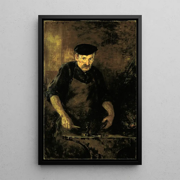 The Blacksmith - James Carroll Beckwith — framed artwork on a wall