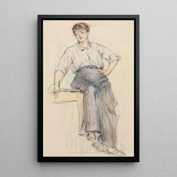 The Worker - James Carroll Beckwith — framed artwork on a wall