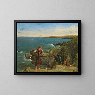 Les Ramasseurs de champignons - James Clarke Hook — framed artwork on a wall