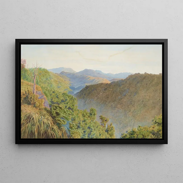 Bush scene painting - James Crowe Richmond — framed artwork on a wall