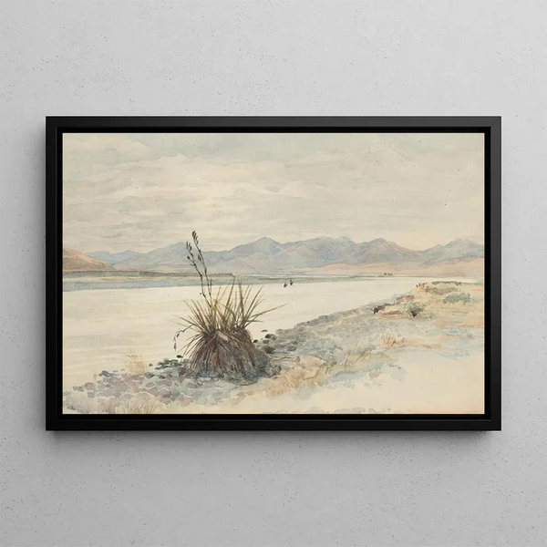 Gué sur le Waiau - James Crowe Richmond — framed artwork on a wall