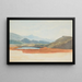 Lagoon with flowering rushes Wanaka - James Crowe Richmond — framed artwork on a wall