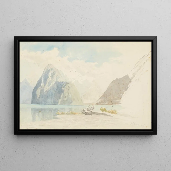 Milford Sound - James Crowe Richmond — framed artwork on a wall