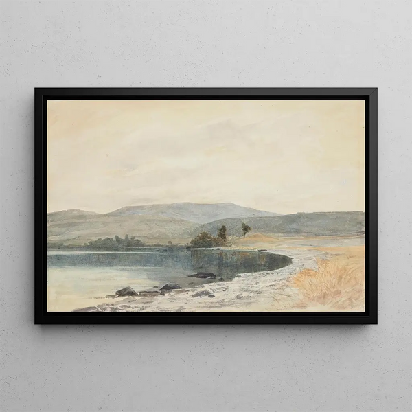 Rotoiti near the mouth - James Crowe Richmond — framed artwork on a wall