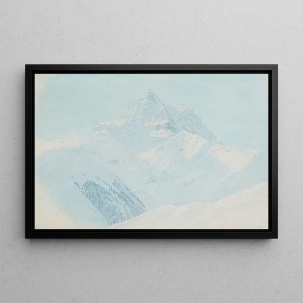 Summit of Dent du Midi from Bex, Switzerland - James Crowe Richmond — framed artwork on a wall