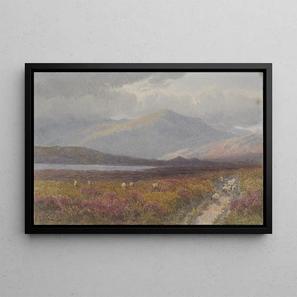 Landes painting at PenCraig, northern Wales - James Curnock — framed artwork on a wall