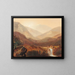 Cascade and distant hills - James David Smillie — framed artwork on a wall