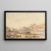 Lyon from the quays of the Rhône - James Duffield Harding — framed artwork on a wall