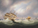 Frigate devant un phare - James Edward Buttersworth — artwork view