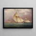 Navigation dans le port de Boston - James Edward Buttersworth — framed artwork on a wall