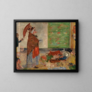 L'étonnement du masque Wouse - James Ensor — framed artwork on a wall