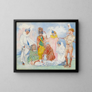 Baptême des masques - James Ensor — framed artwork on a wall
