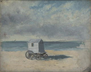 Bath hut on the beach - James Ensor — artwork view