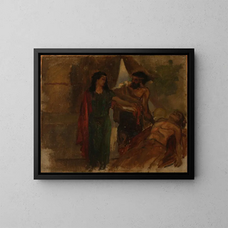 Biblical Scene Painting - James Ensor — framed artwork on a wall