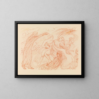 The Christ expels the devil from the body of a possessed - James Ensor — framed artwork on a wall