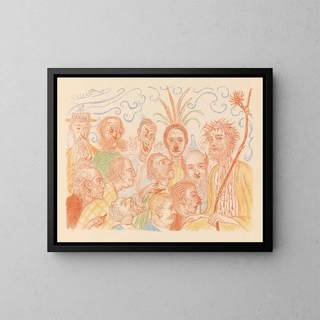 The Christ Before His Judges - James Ensor — framed artwork on a wall